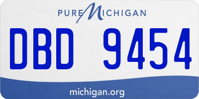 MI license plate DBD9454