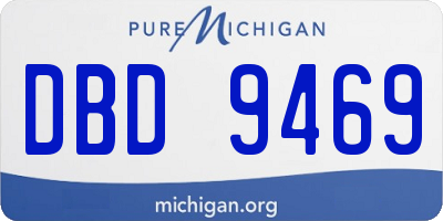 MI license plate DBD9469