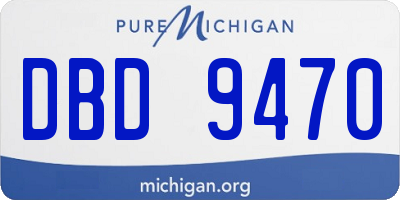 MI license plate DBD9470