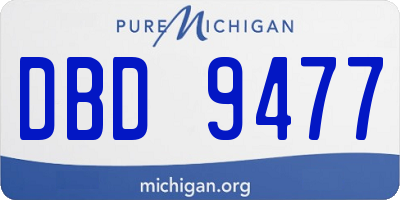 MI license plate DBD9477
