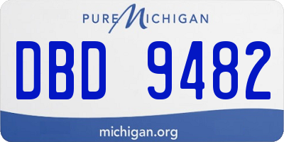 MI license plate DBD9482