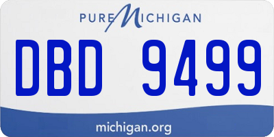 MI license plate DBD9499