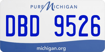 MI license plate DBD9526