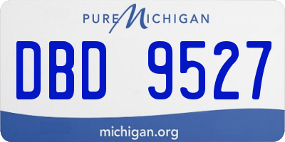 MI license plate DBD9527