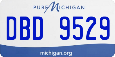 MI license plate DBD9529