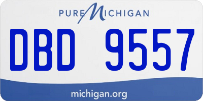 MI license plate DBD9557