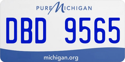 MI license plate DBD9565