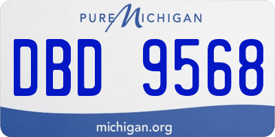 MI license plate DBD9568