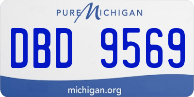 MI license plate DBD9569