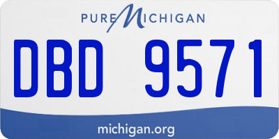 MI license plate DBD9571