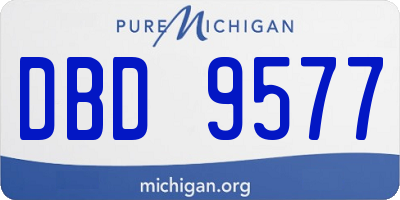 MI license plate DBD9577