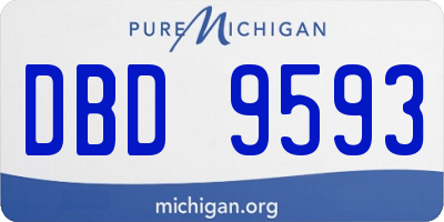 MI license plate DBD9593