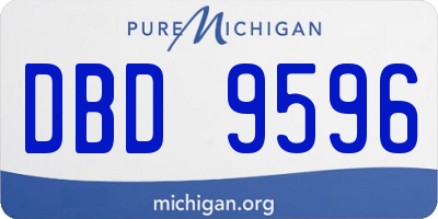 MI license plate DBD9596