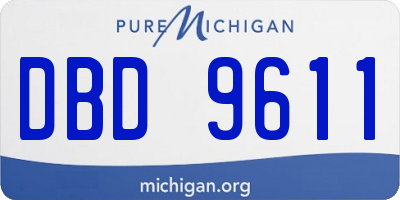 MI license plate DBD9611