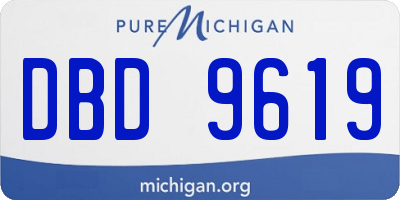 MI license plate DBD9619