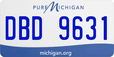 MI license plate DBD9631
