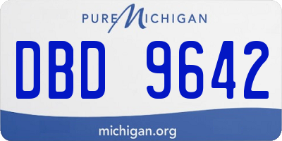 MI license plate DBD9642