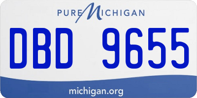 MI license plate DBD9655
