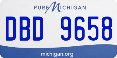 MI license plate DBD9658