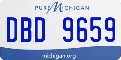 MI license plate DBD9659