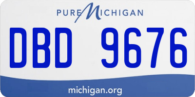 MI license plate DBD9676