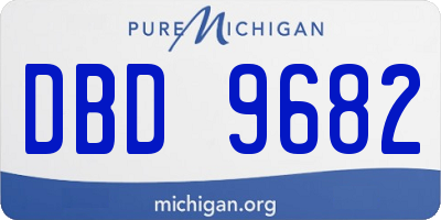 MI license plate DBD9682