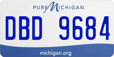 MI license plate DBD9684