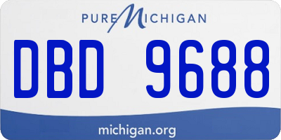 MI license plate DBD9688