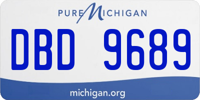 MI license plate DBD9689