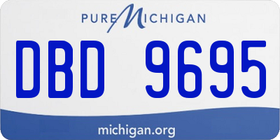 MI license plate DBD9695