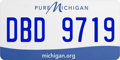 MI license plate DBD9719