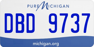 MI license plate DBD9737