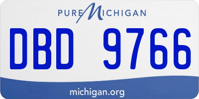 MI license plate DBD9766