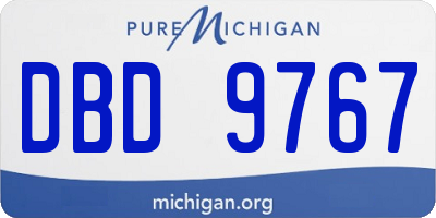 MI license plate DBD9767