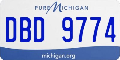 MI license plate DBD9774