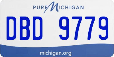 MI license plate DBD9779