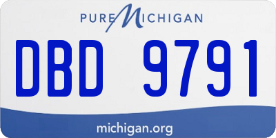 MI license plate DBD9791