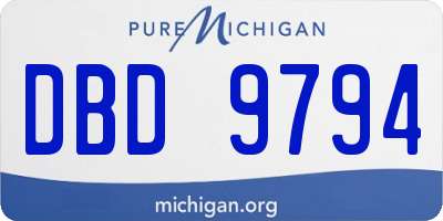 MI license plate DBD9794