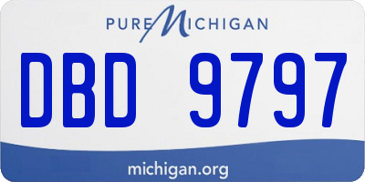 MI license plate DBD9797
