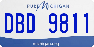 MI license plate DBD9811