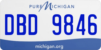 MI license plate DBD9846