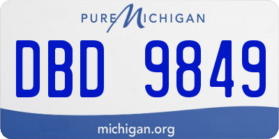 MI license plate DBD9849