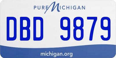 MI license plate DBD9879