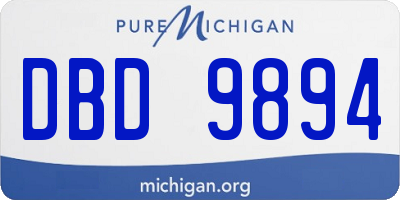 MI license plate DBD9894