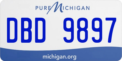 MI license plate DBD9897
