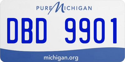 MI license plate DBD9901