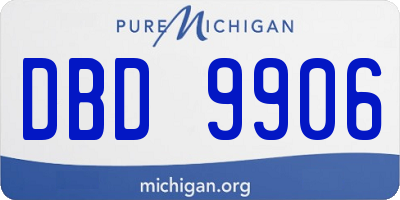 MI license plate DBD9906