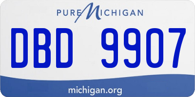 MI license plate DBD9907