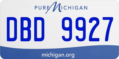 MI license plate DBD9927