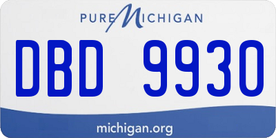MI license plate DBD9930